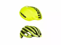 Lazer Z1 – Cykelhjelm Road +Led Og Aeroshell – Str. 52-56 Cm – Flashgul