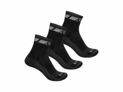 GripGrab Merino Regular Cut – 3stk Cykelstrømper – Sort – Str. 41-44